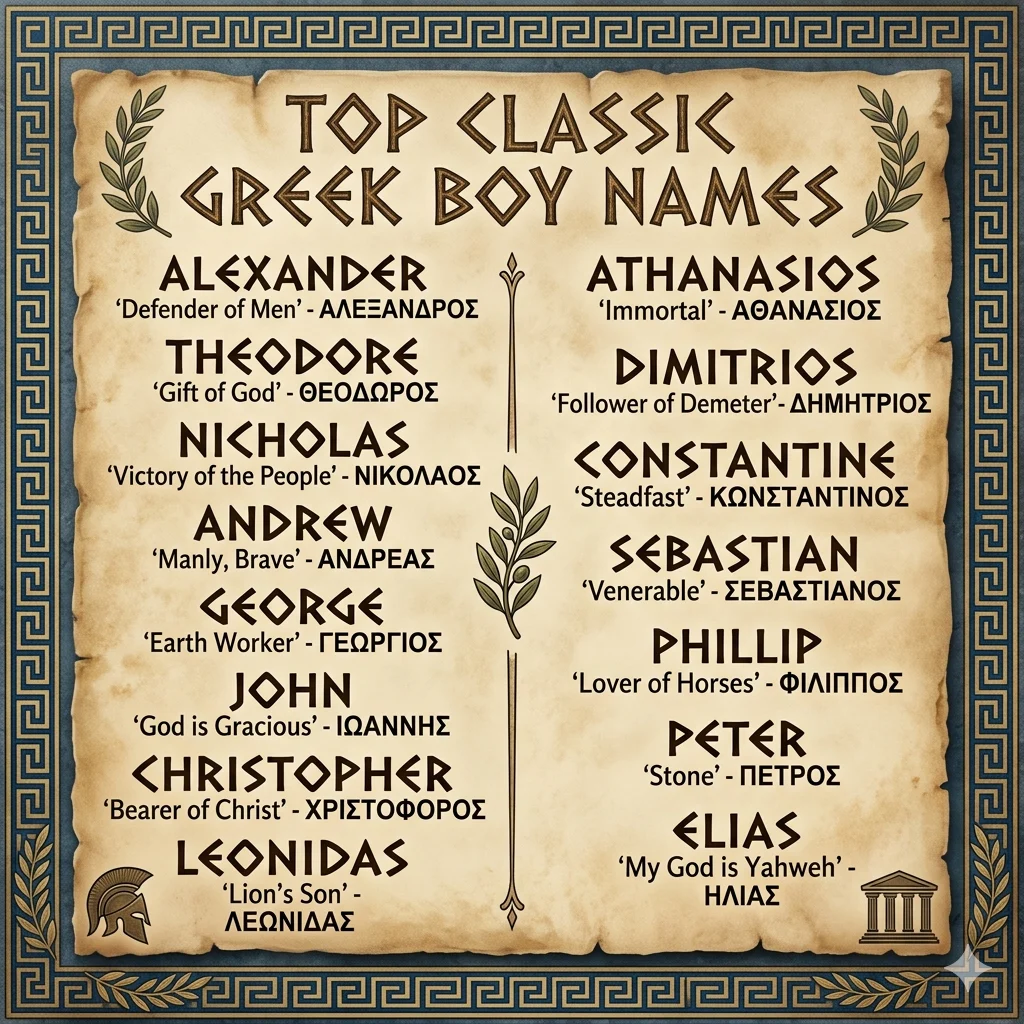 Top Classic Greek Boy Names