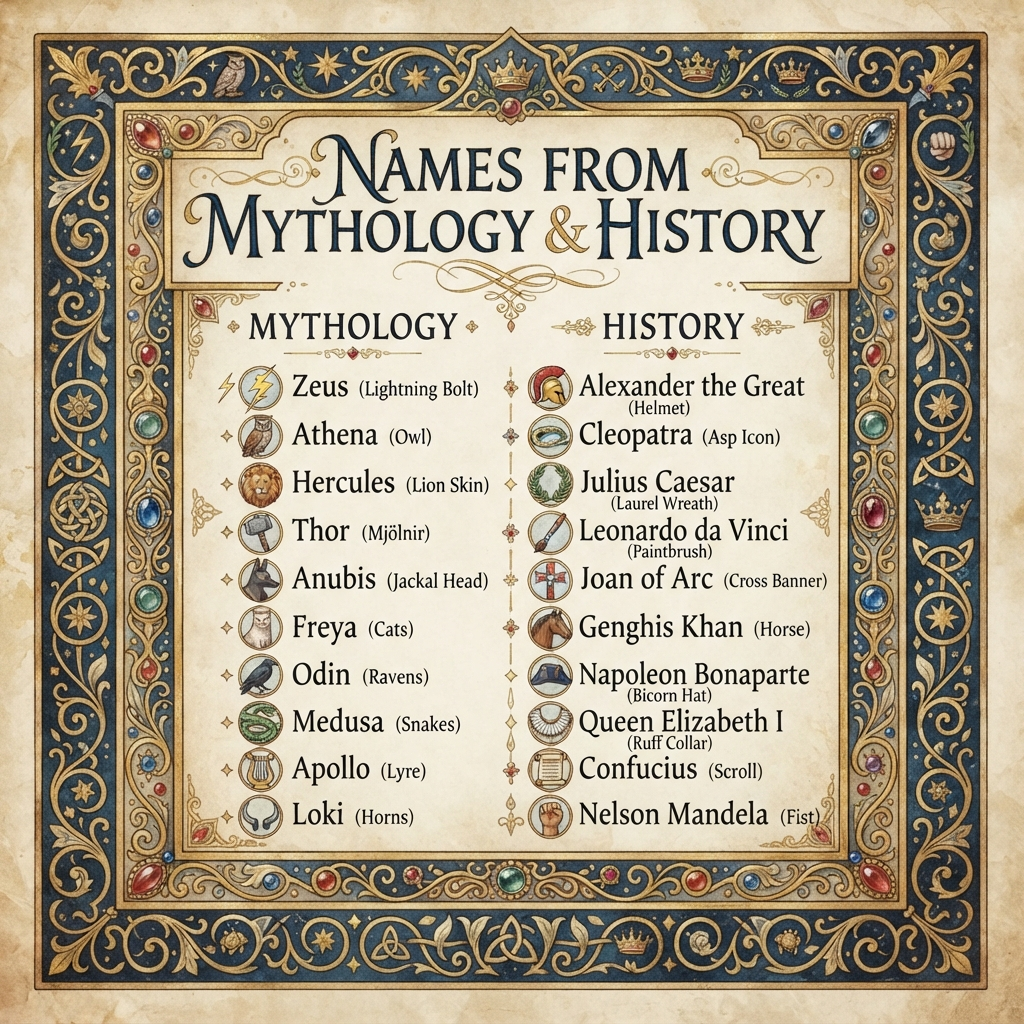 Names from Mythology & History