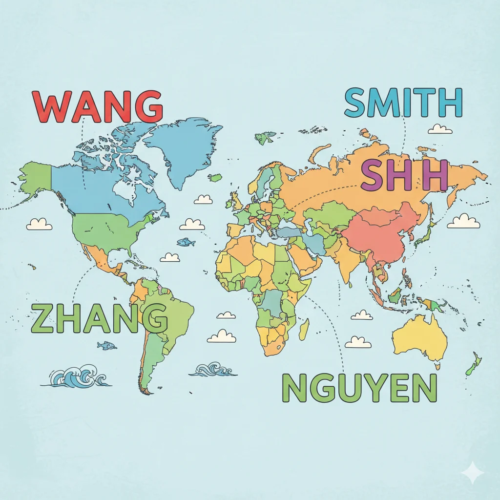 most common last names in the world