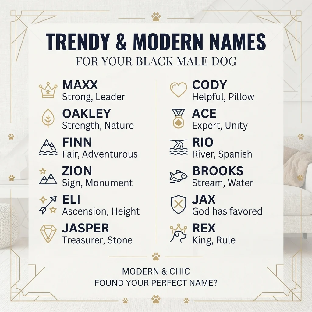 Trendy & Modern Names for Your Black Male Dog