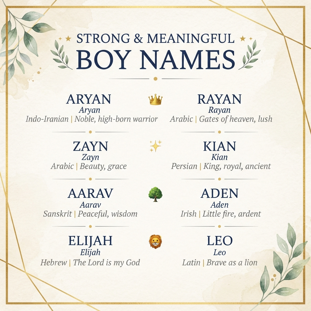 Strong & Meaningful Boy Names