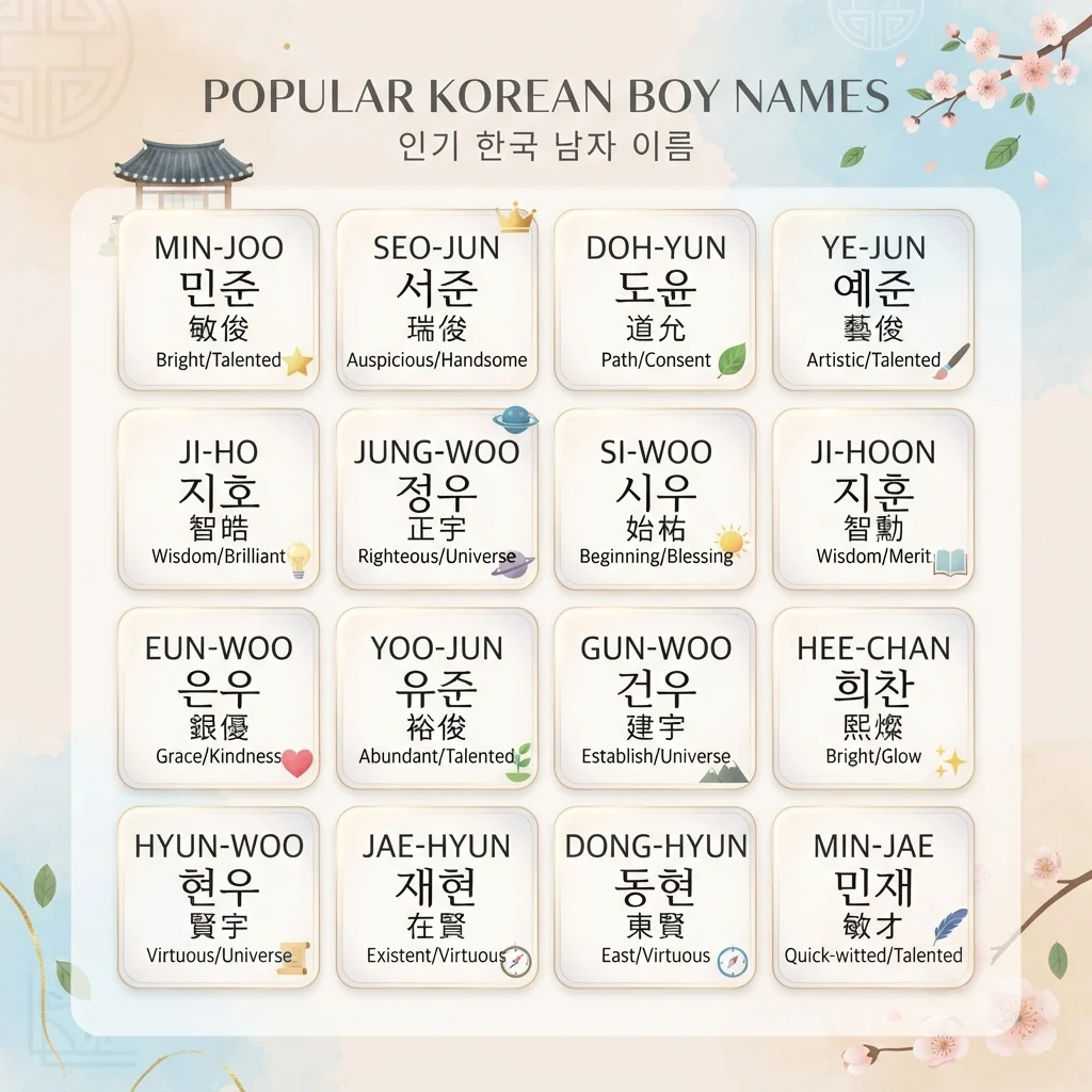 Popular Korean Boy Names
