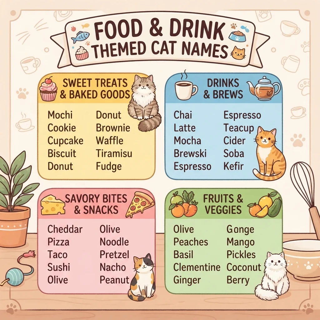 Food & Drink Themed Cat Names