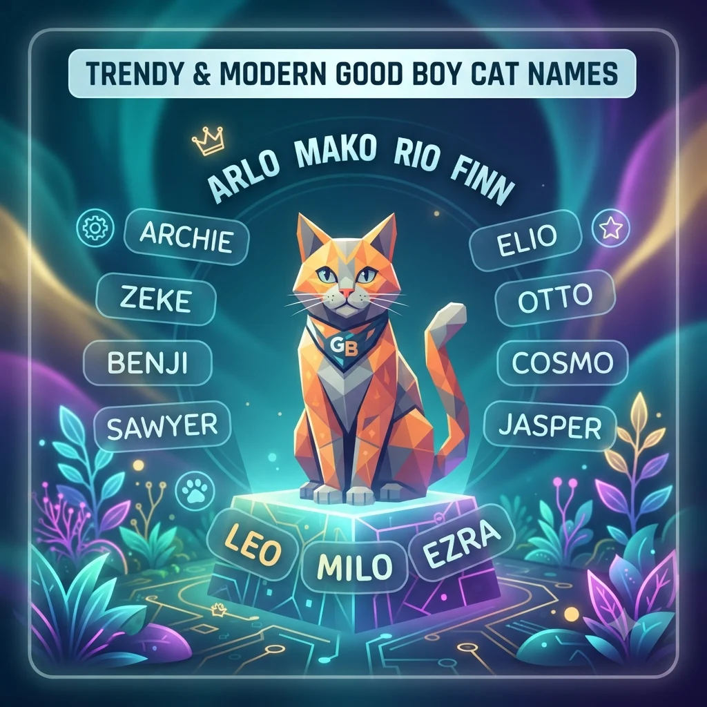 Trendy & Modern Good Boy Cat Names