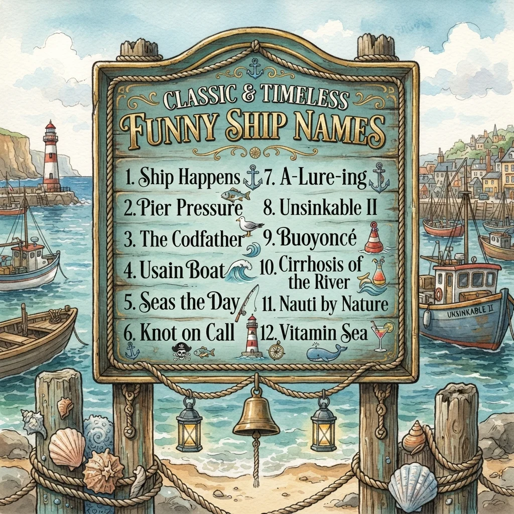 Classic & Timeless Funny Ship Names