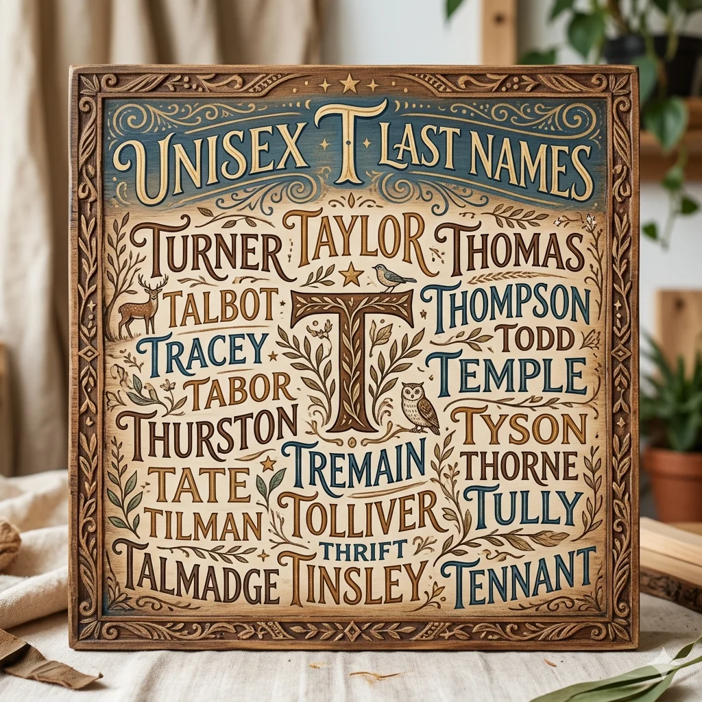 Unisex T Last Names