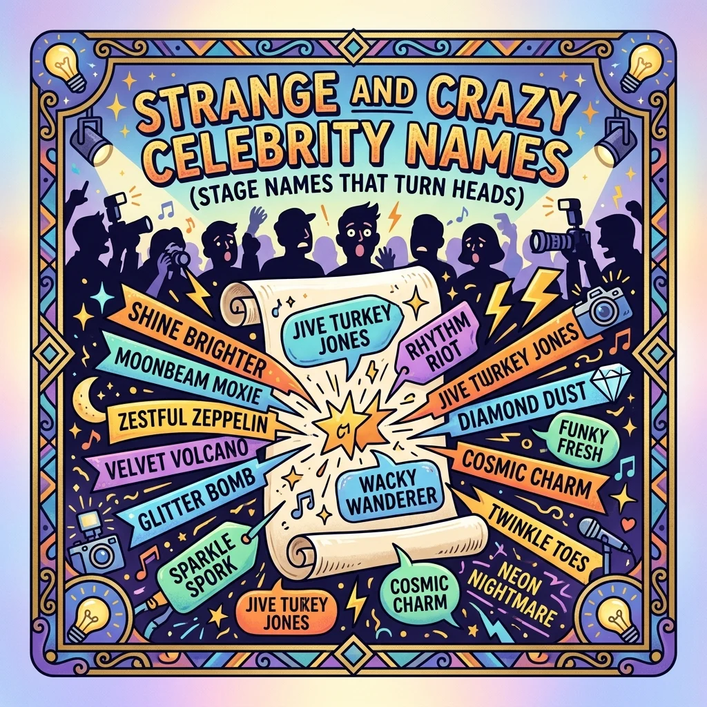 Strange and Crazy Celebrity Names (Stage Names That Turn Heads)