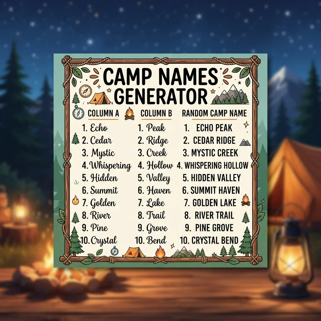 Camp Names Generator