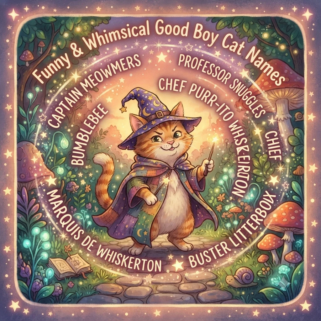 Funny & Whimsical Good Boy Cat Names