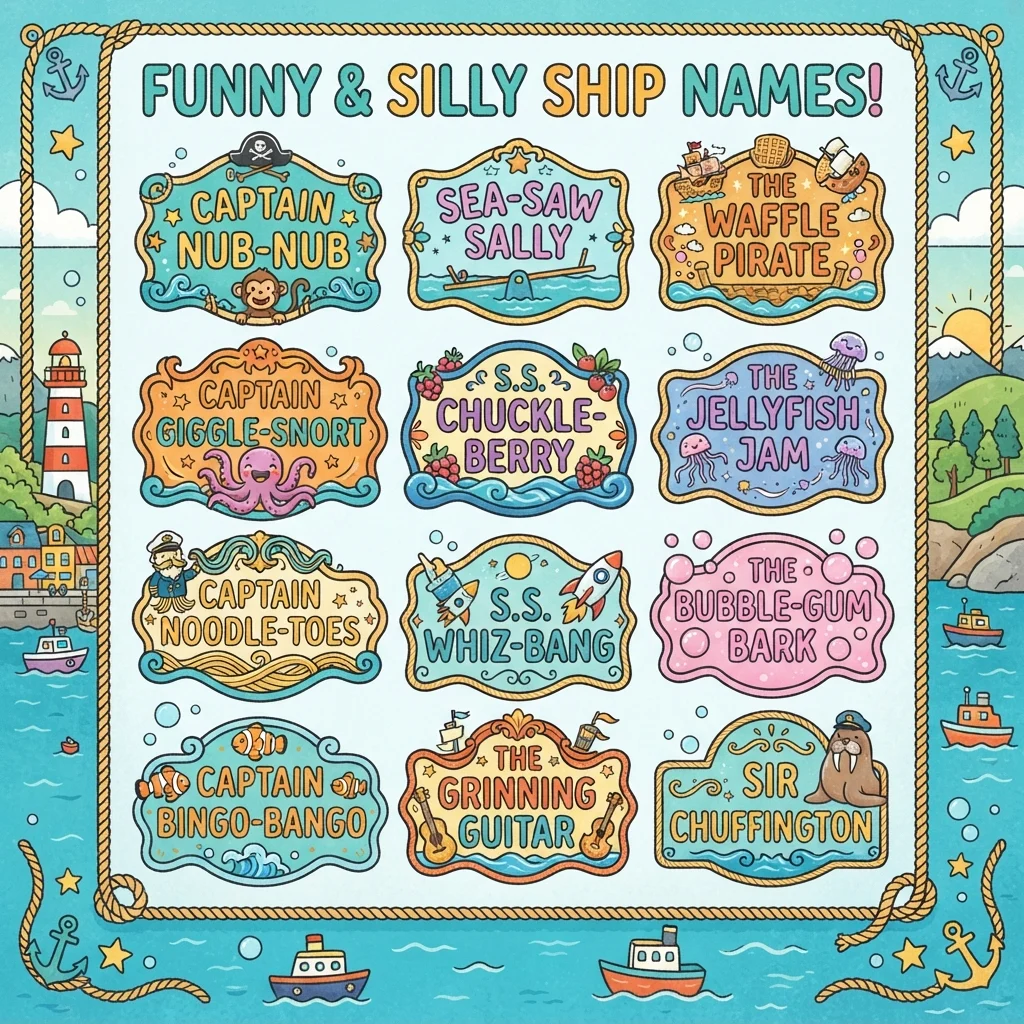 Rhyming & Silly Sounding Funny Ship Names