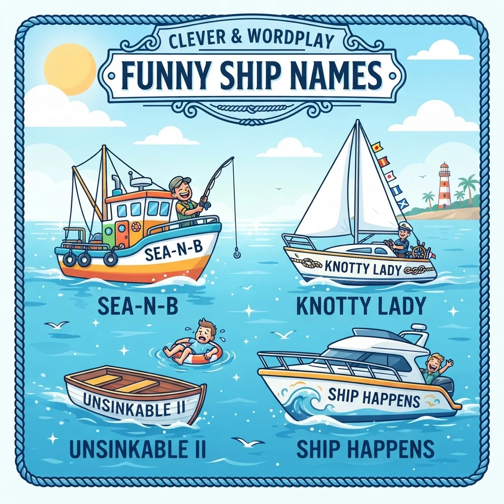 Clever & Wordplay Funny Ship Names