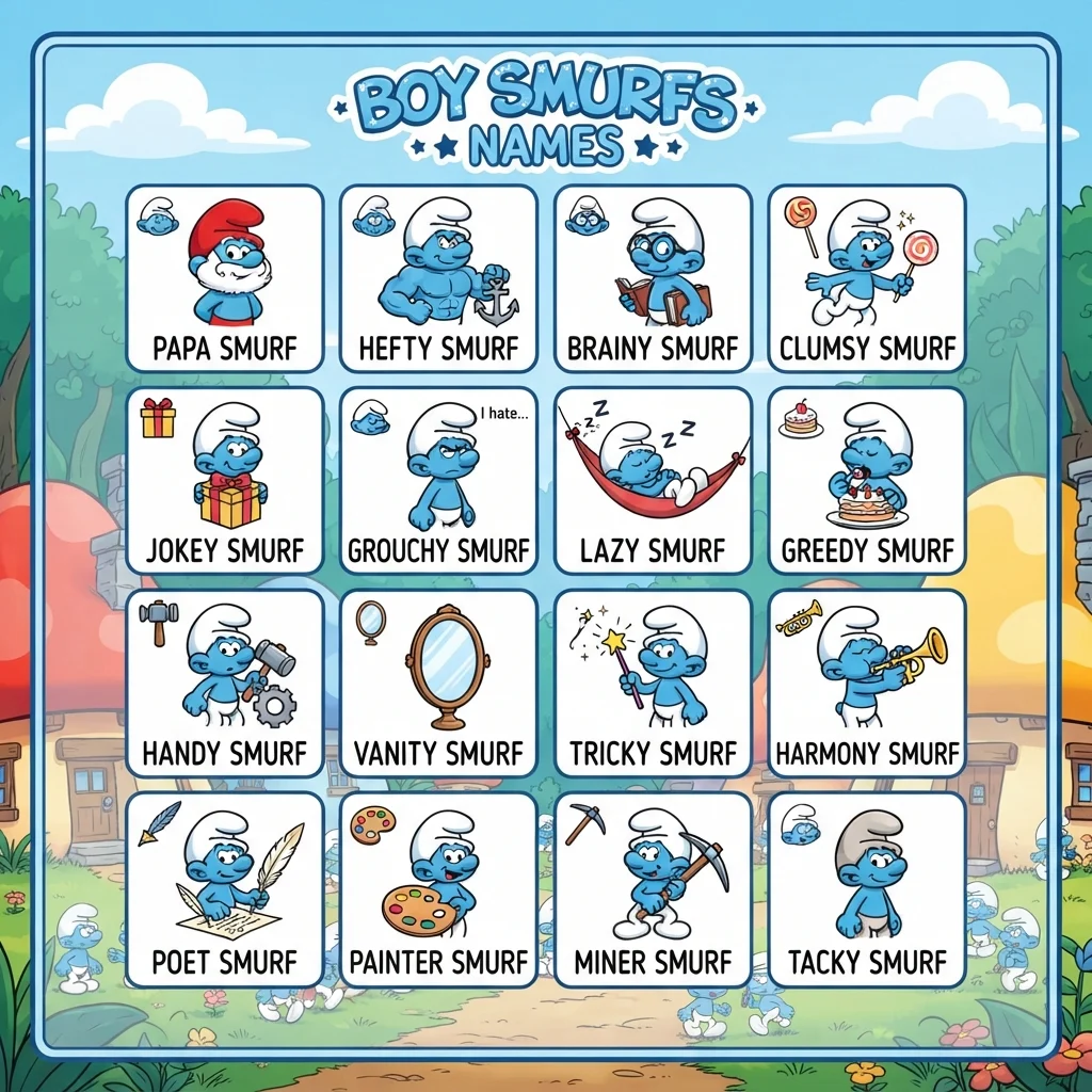 Boy Smurfs Names