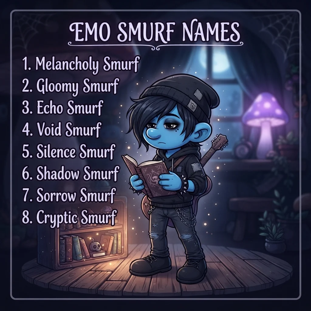 Emo Smurf Names