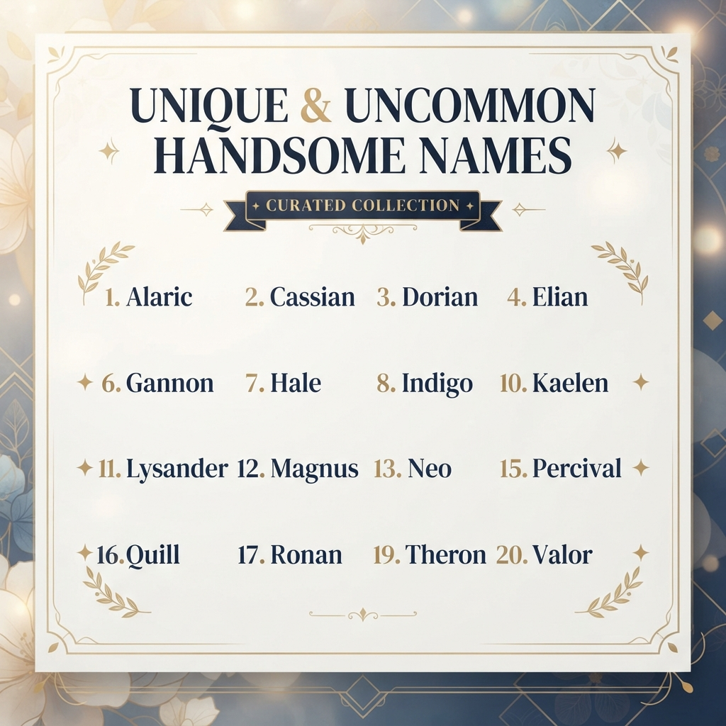 Unique & Uncommon Handsome Names