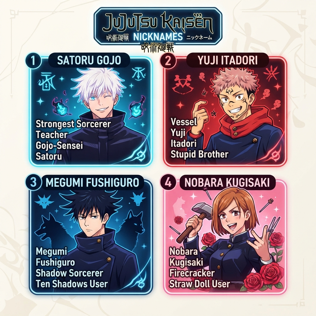 Jujutsu Kaisen Nicknames