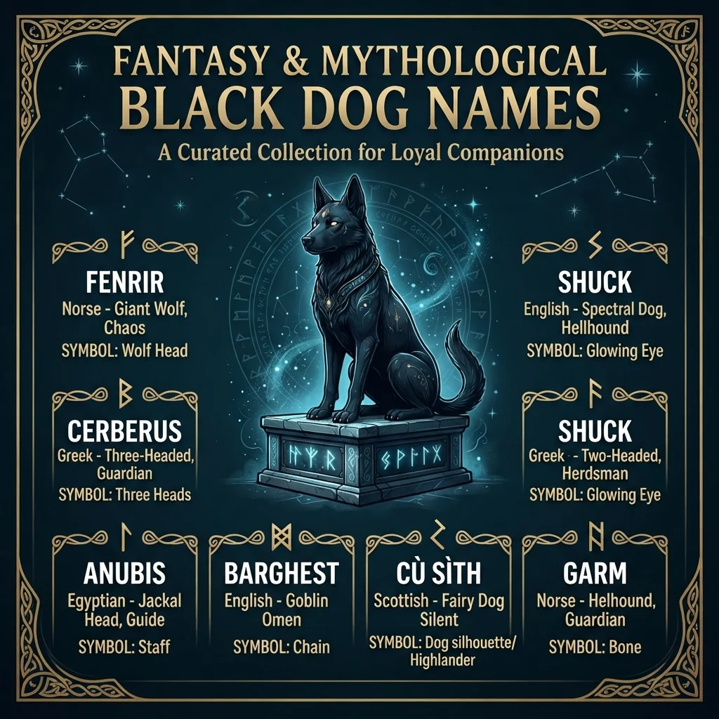 Fantasy & Mythological Black Dog Names