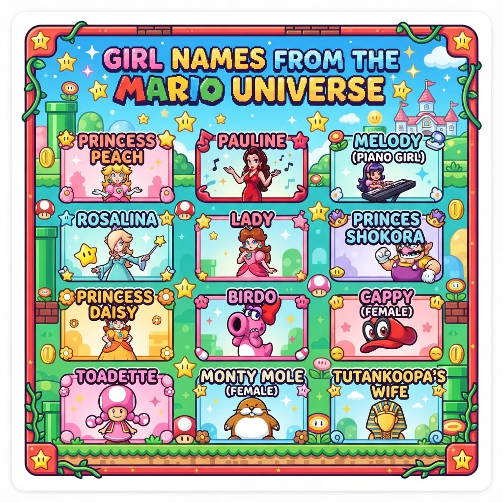 Girl Names from the Mario Universe