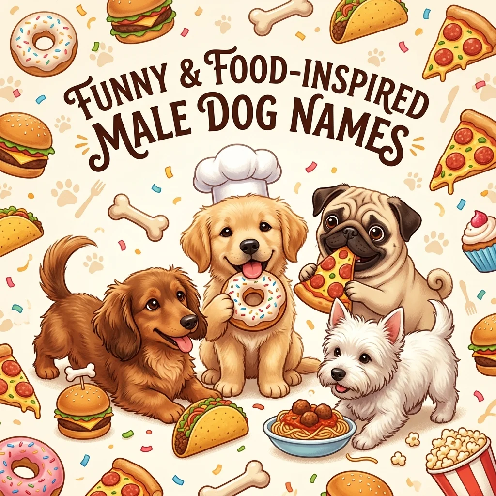 Funny & Food-Inspired Male Dog Names