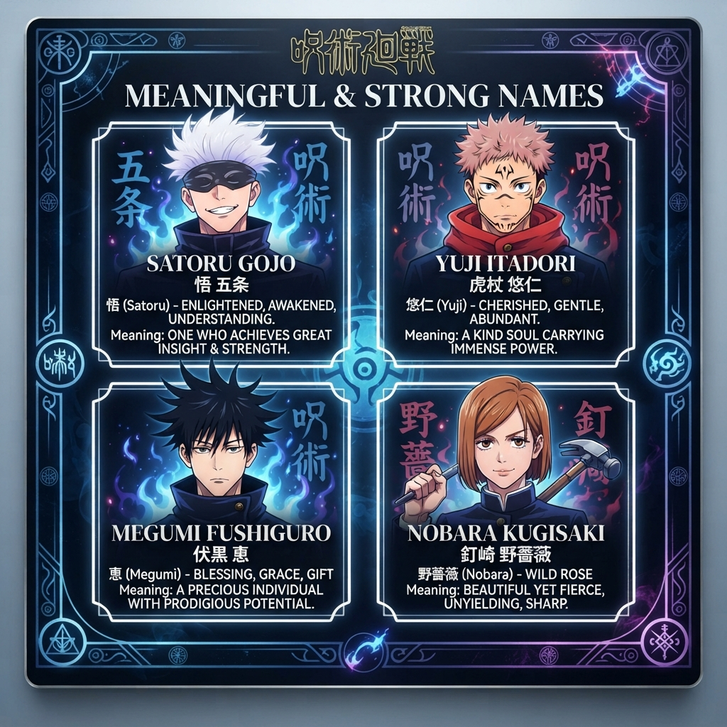 Meaningful / Strong Names from Jujutsu Kaisen