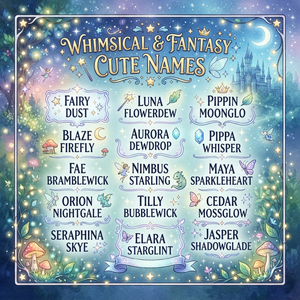 Whimsical & Fantasy Cute Names
