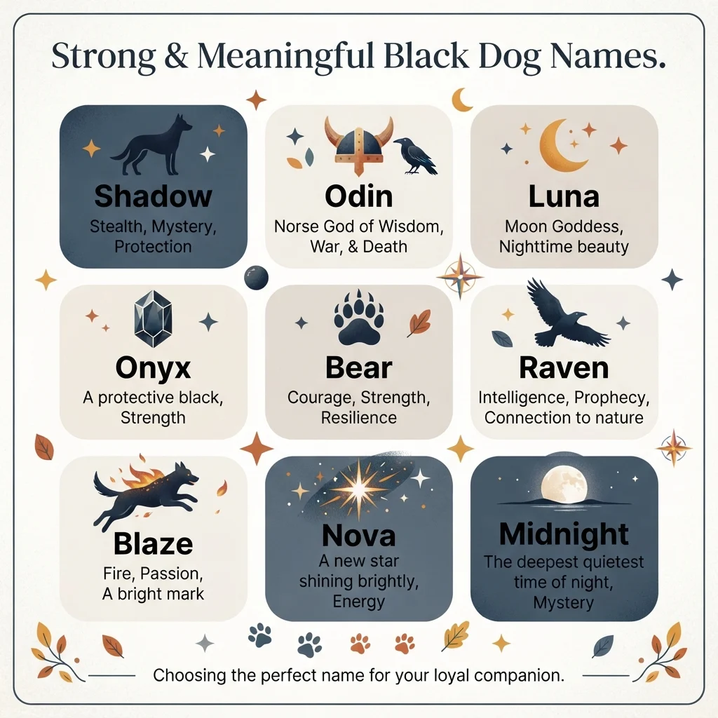 Strong & Meaningful Black Dog Names