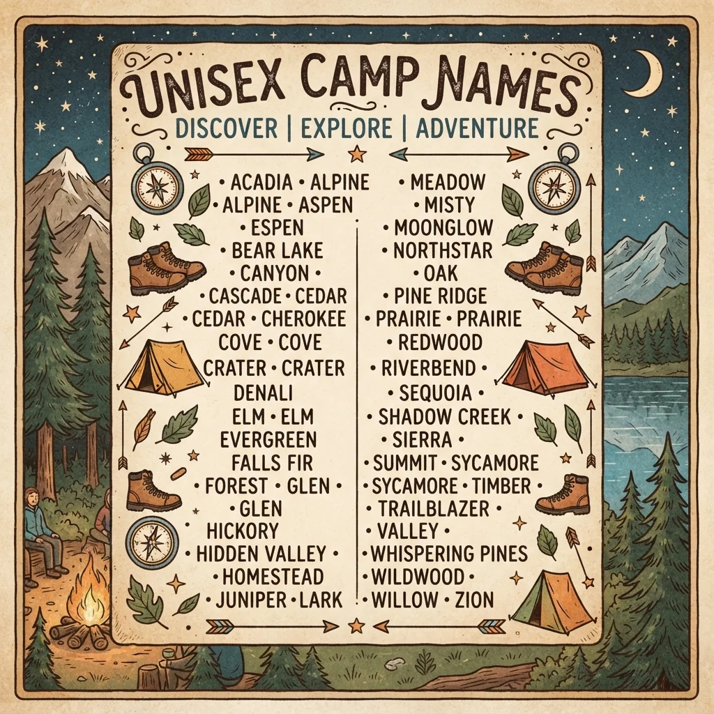 Unisex Camp Names
