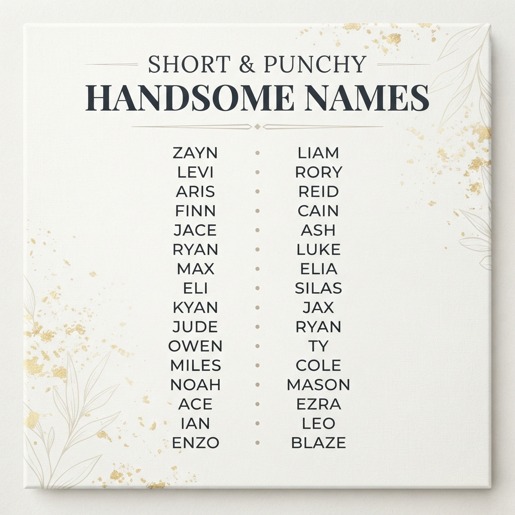 Short & Punchy Handsome Names