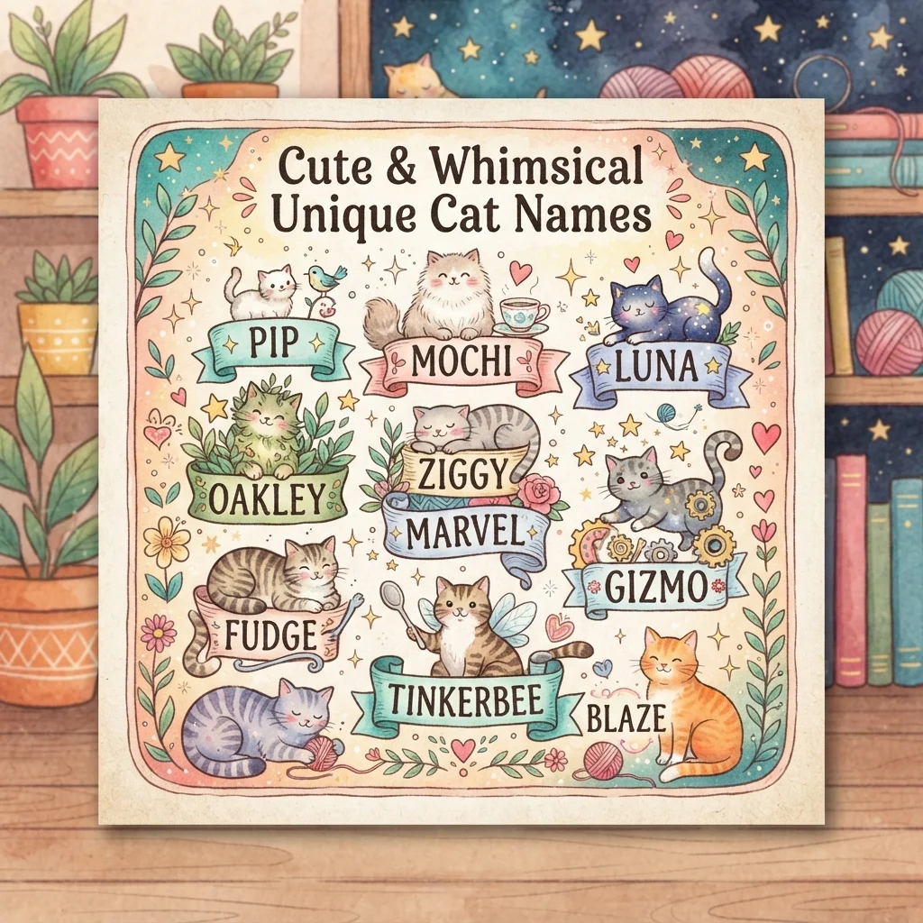 Cute & Whimsical Unique Cat Names