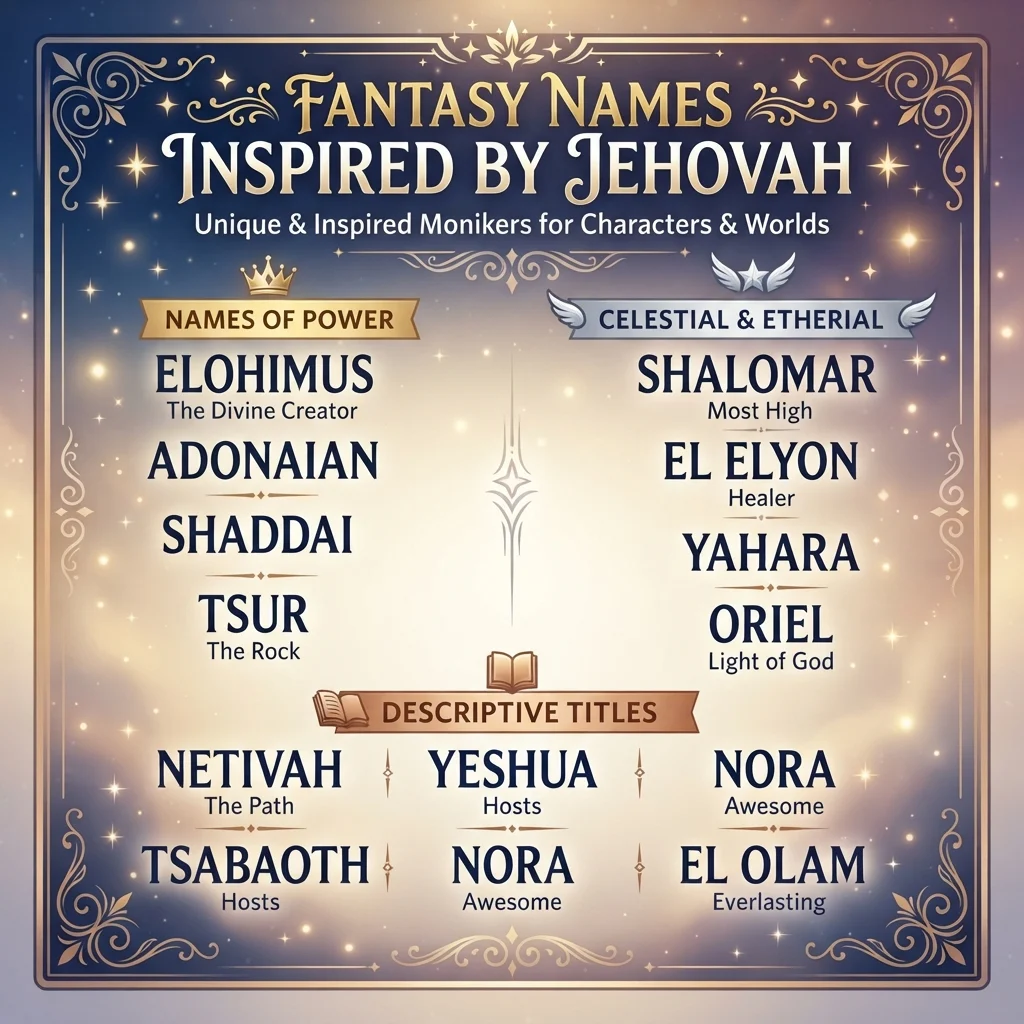 Fantasy Names Inspired by Jehovah