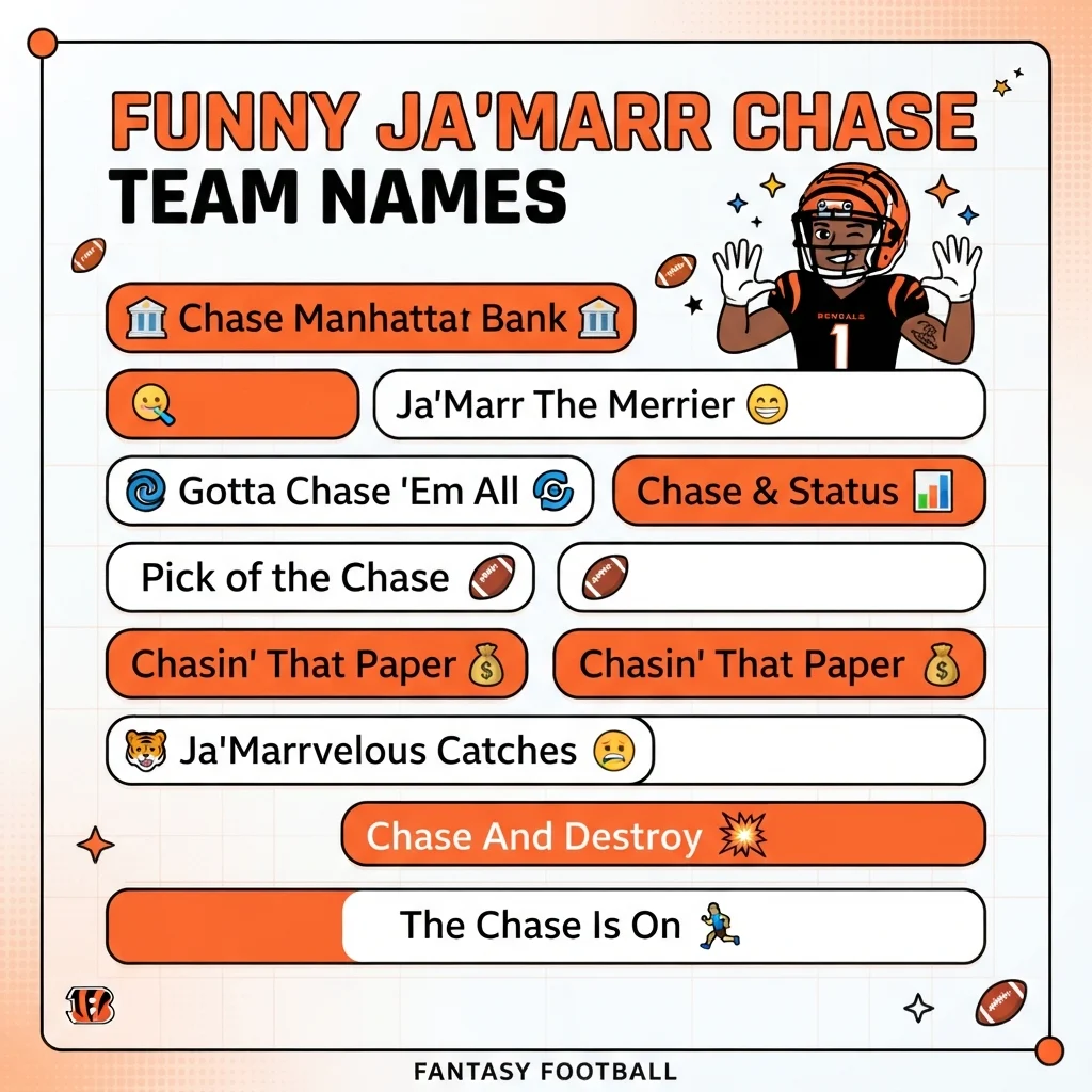 Funny Ja'Marr Chase Team Names