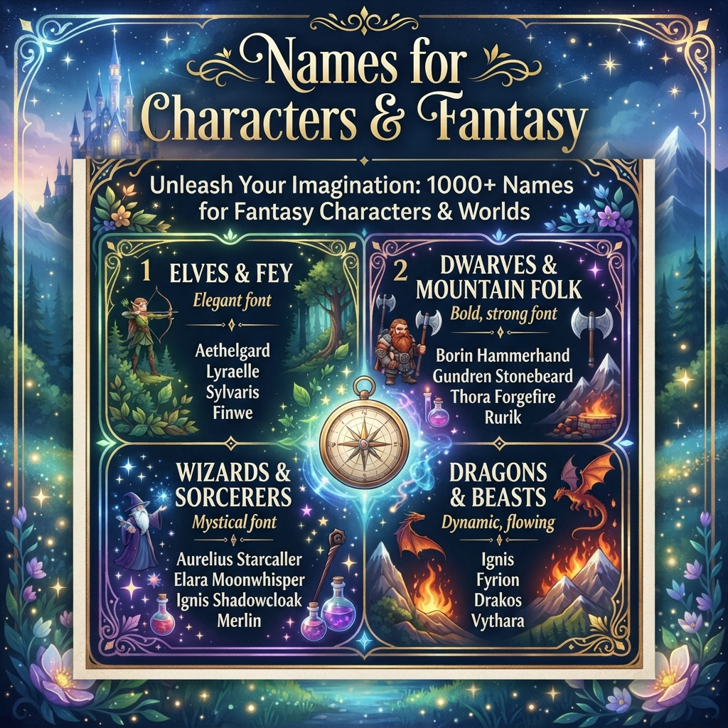 Names for Characters & Fantasy