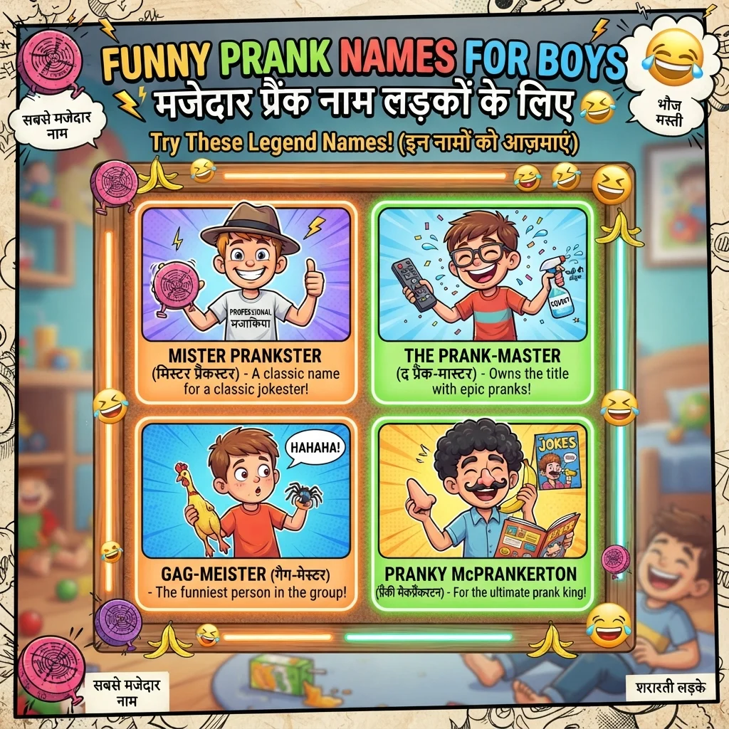 Funny Prank Names for Boys