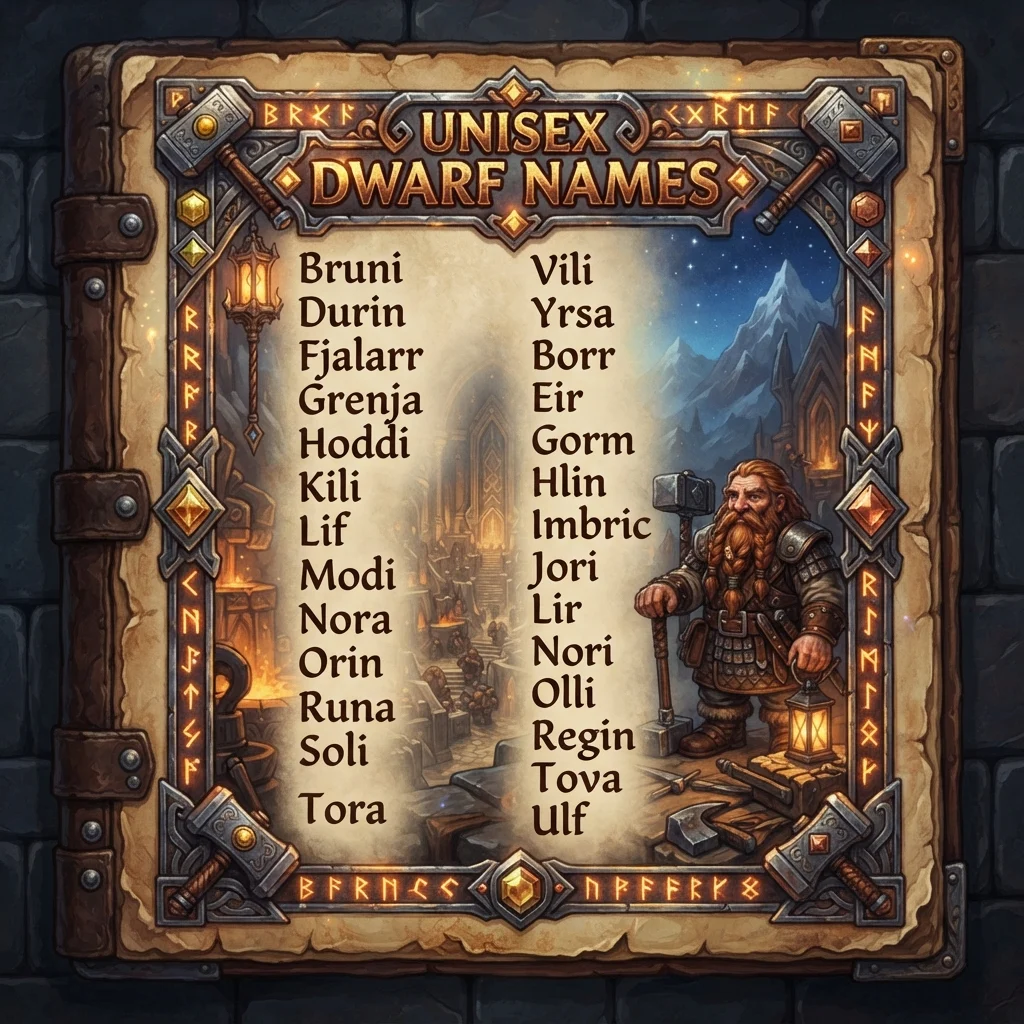 Unisex Dwarf Names