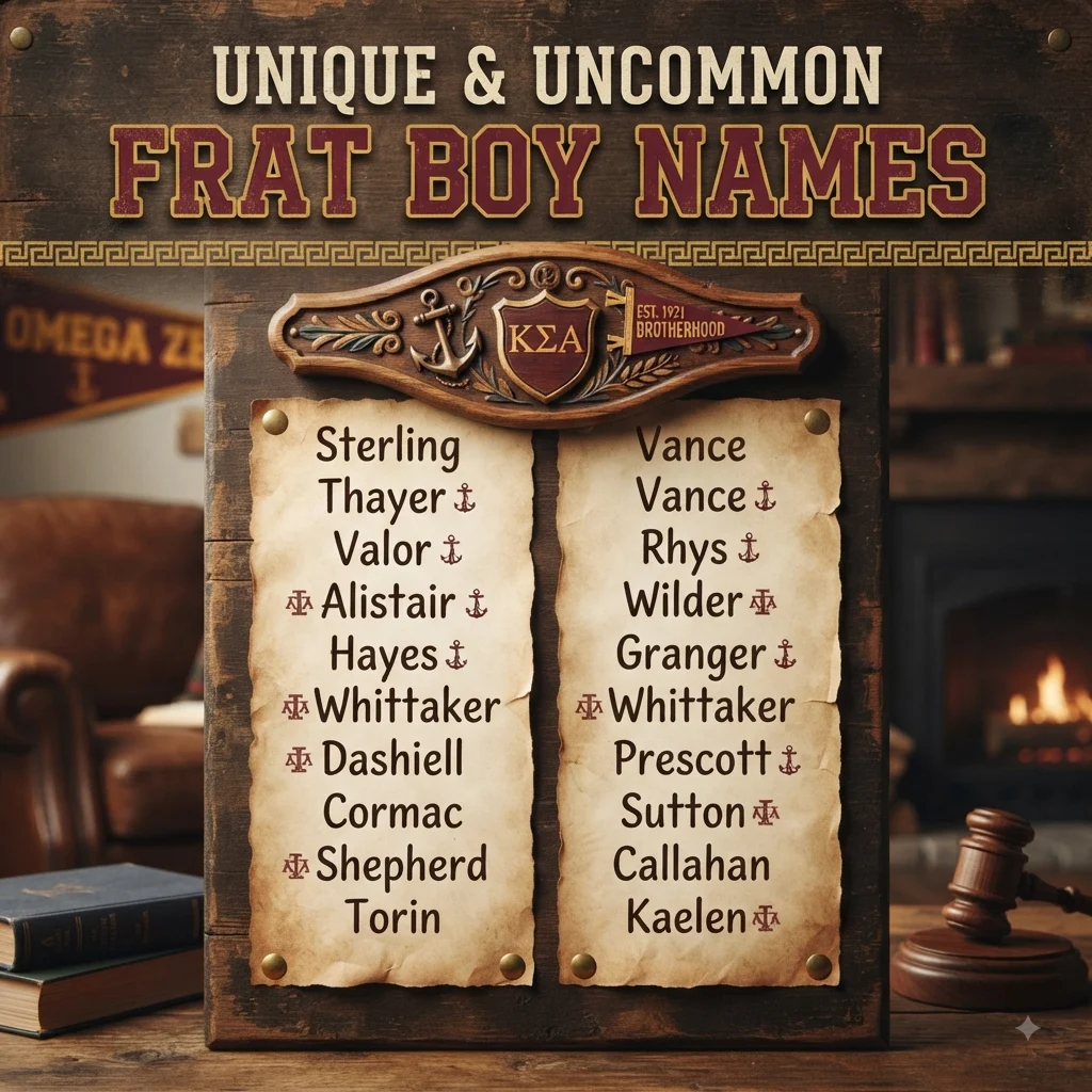 Unique & Uncommon Frat Boy Names