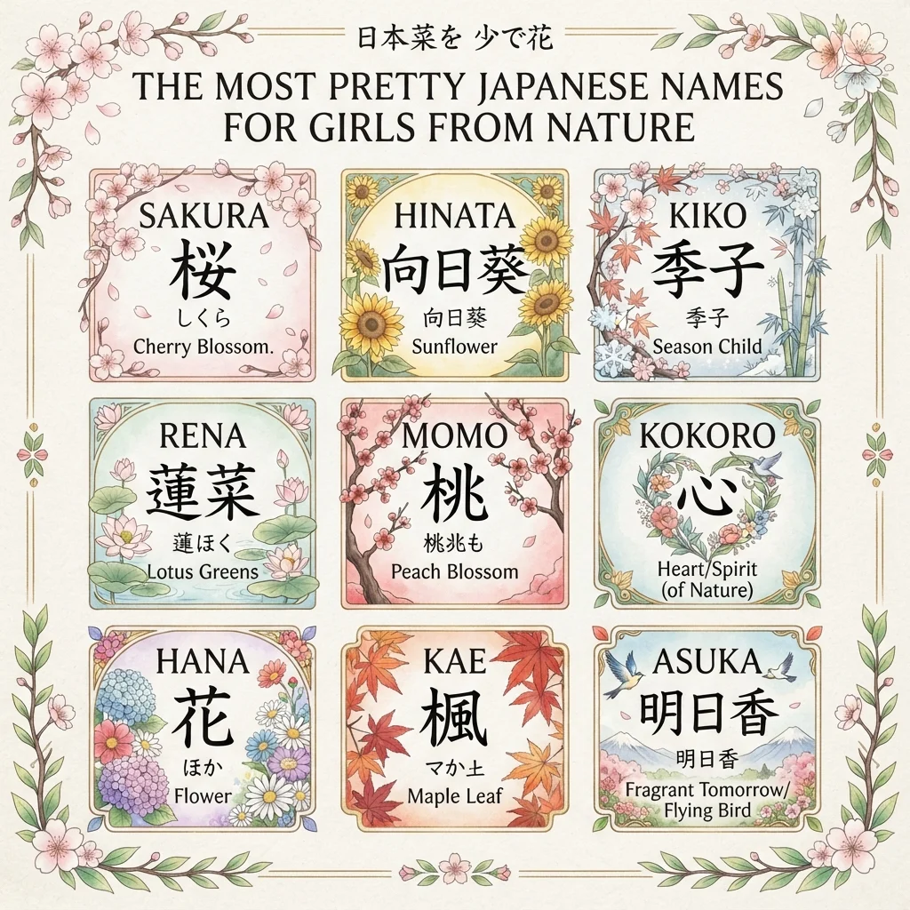 The Most Pretty Japanese Names for Girls from Nature