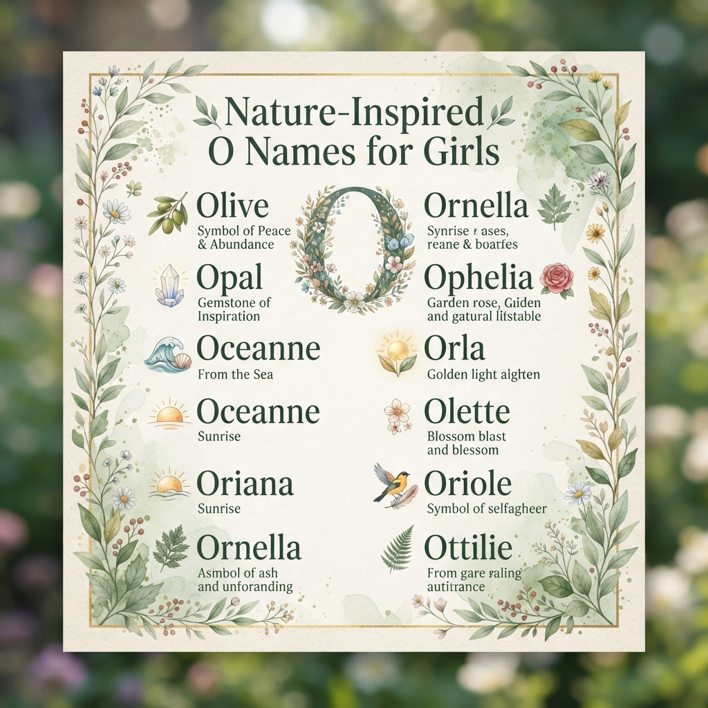 Nature-Inspired O Names for Girls