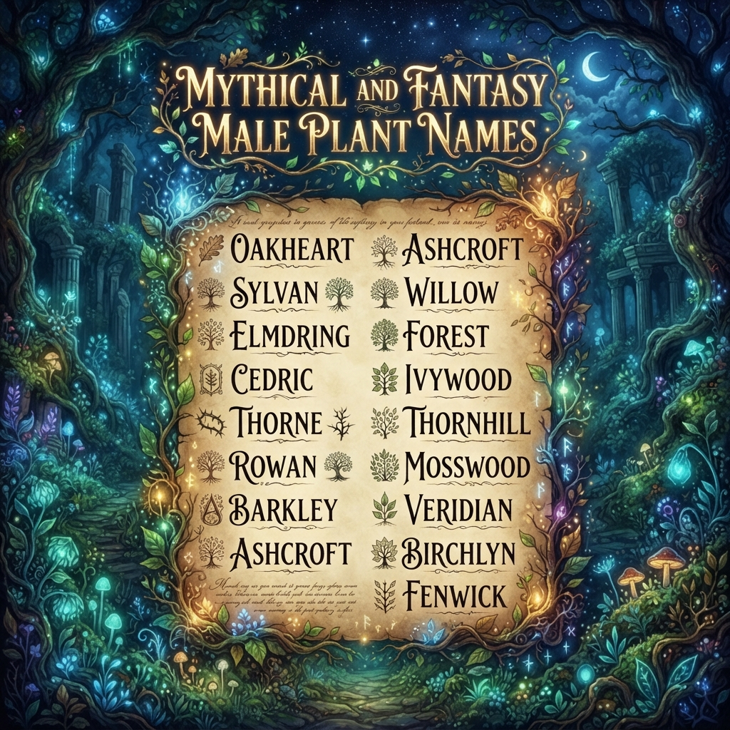  Mythical and Fantasy Male Plant Names
