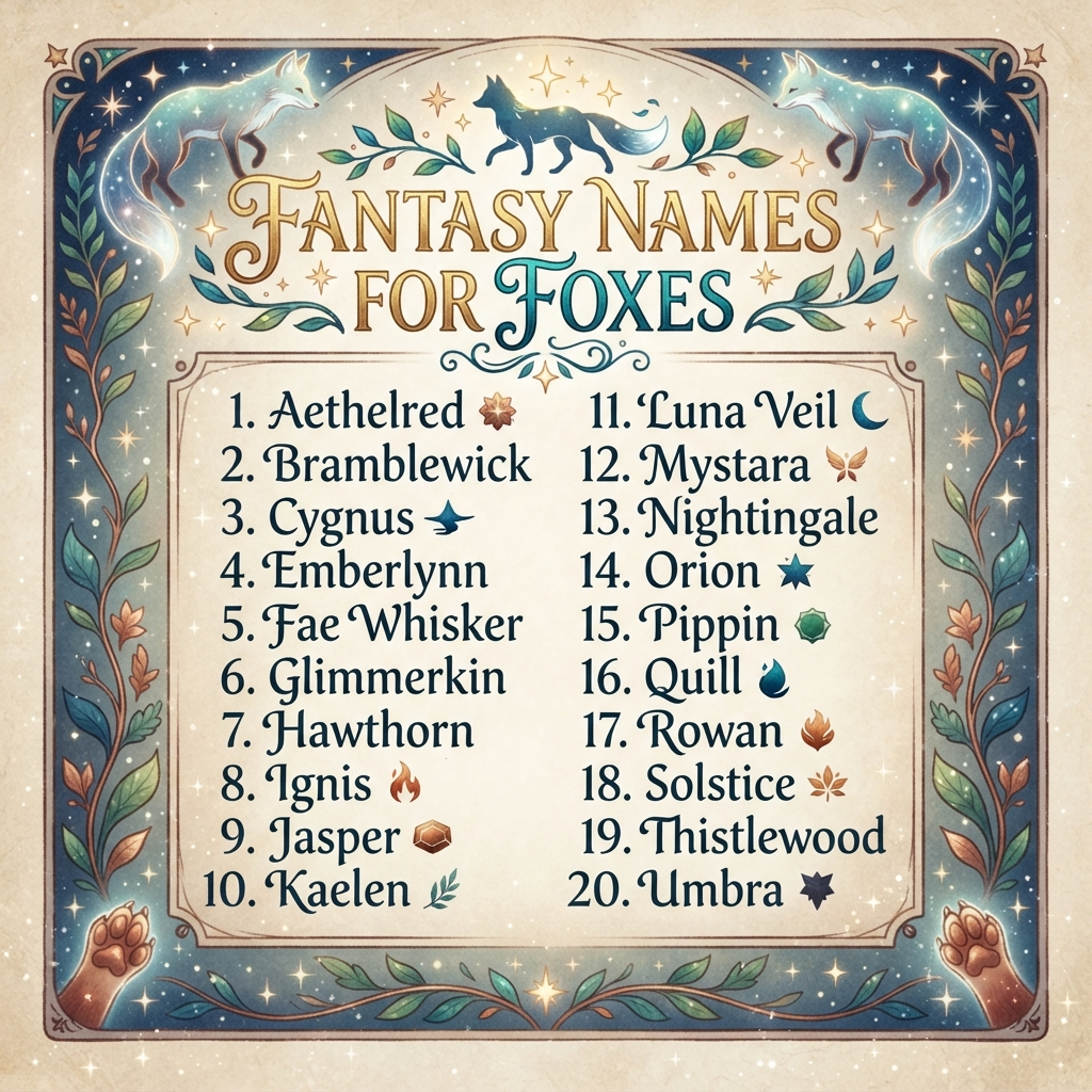 Fantasy Names for Foxes