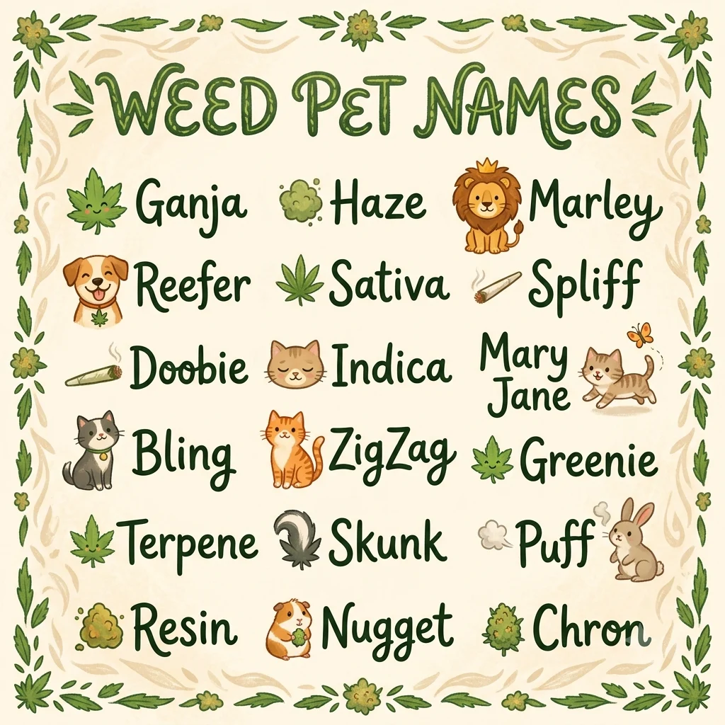 Weed Pet Names