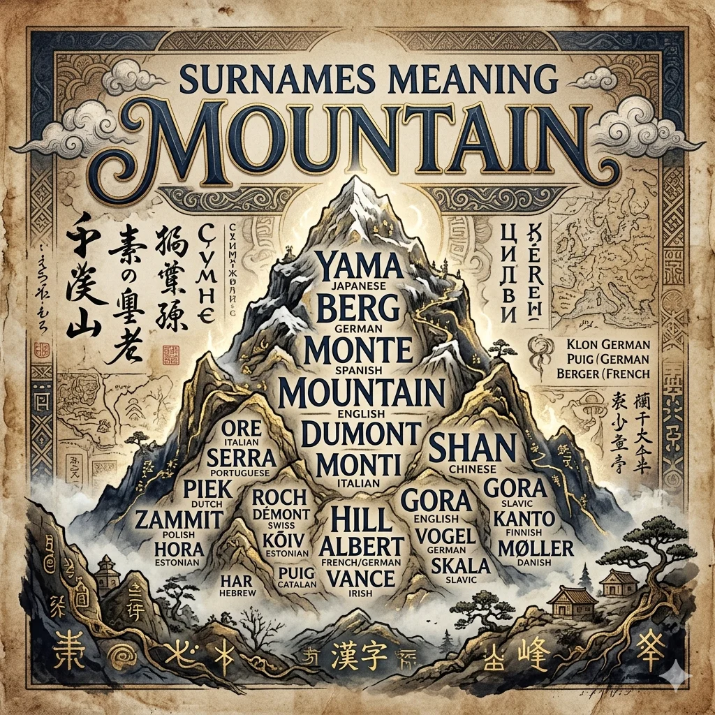 Surnames Meaning Mountain