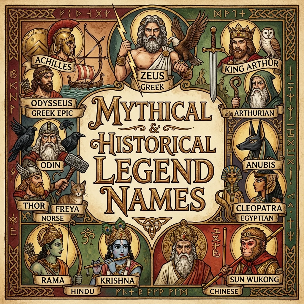 Mythical & Historical Legend Names