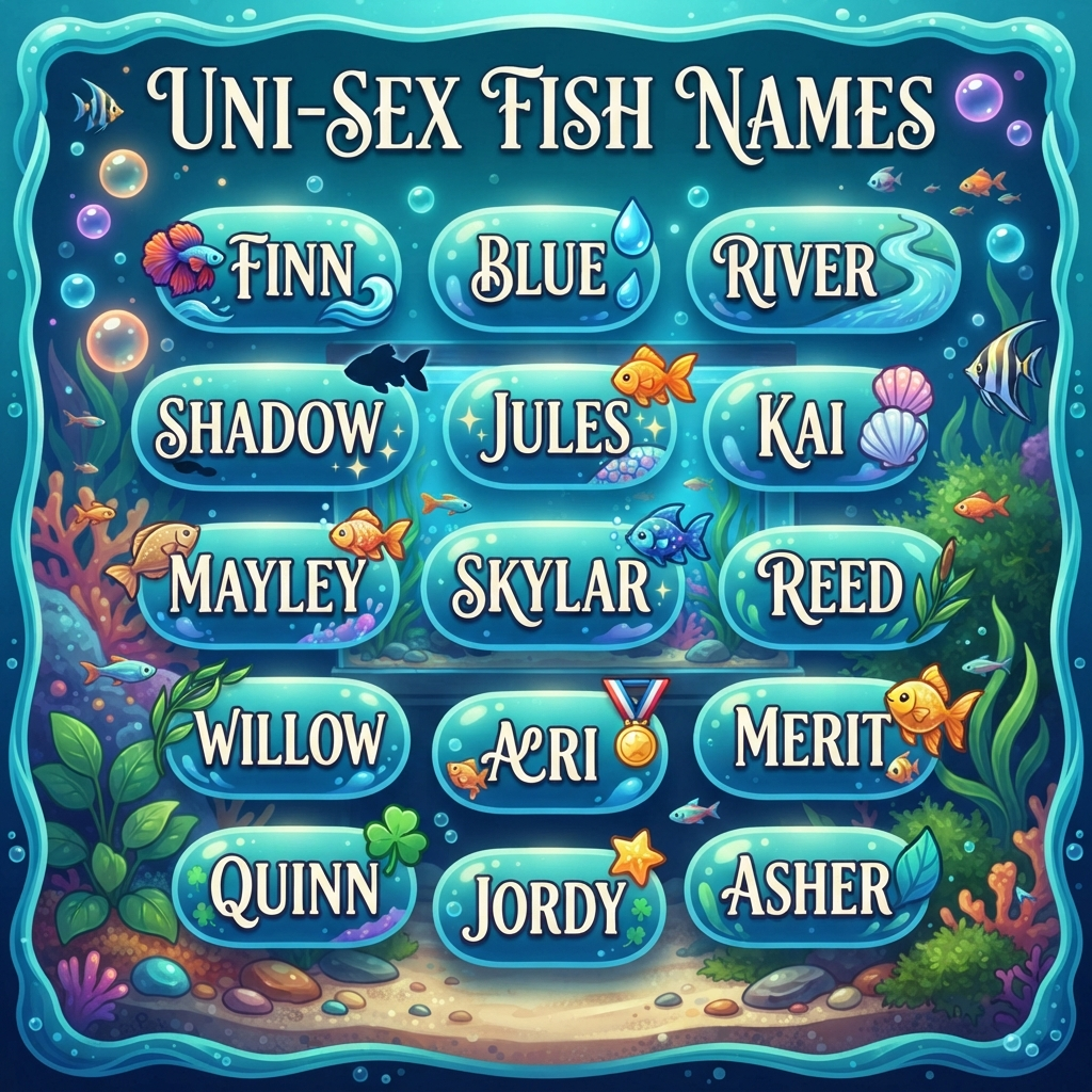 Unisex Fish Names Pet