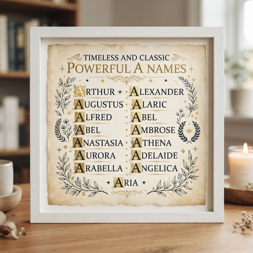 Timeless and Classic Powerful A Names
