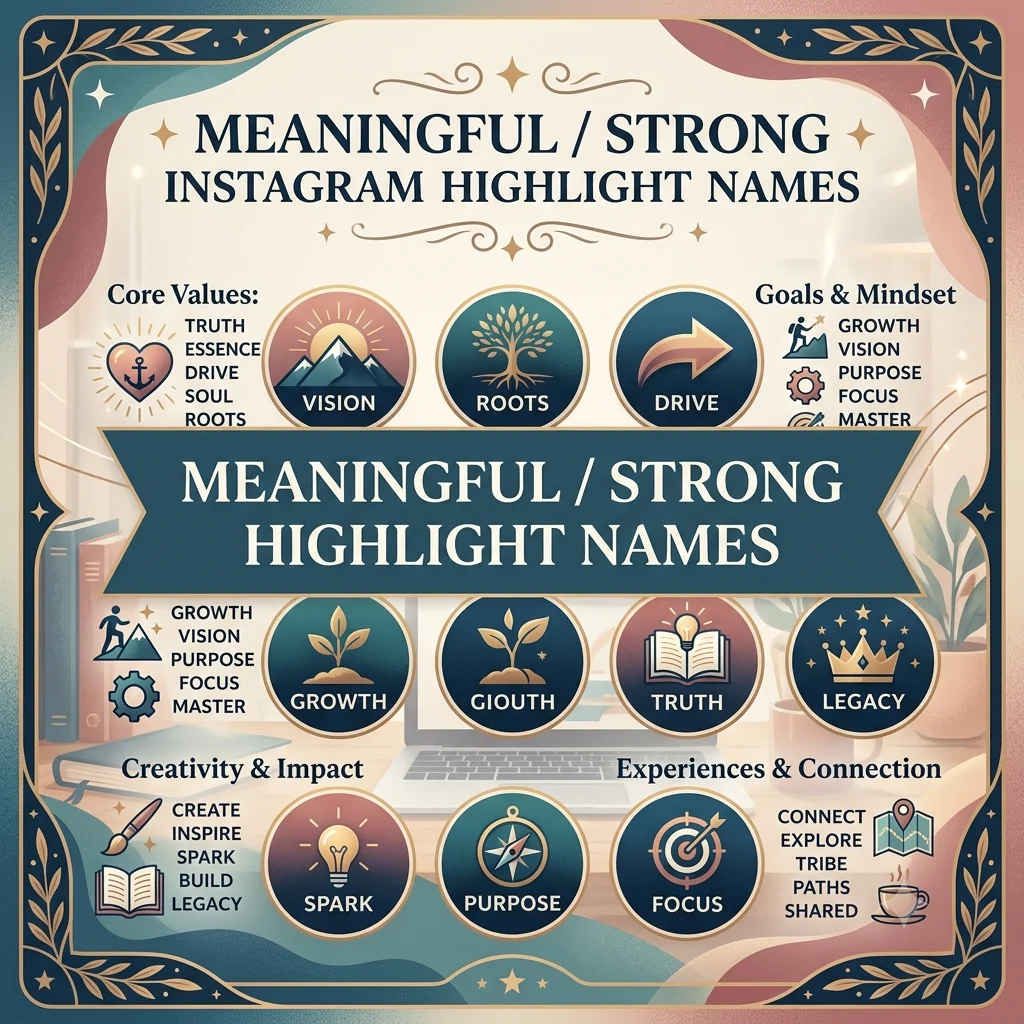 Meaningful / Strong Instagram Highlight Names