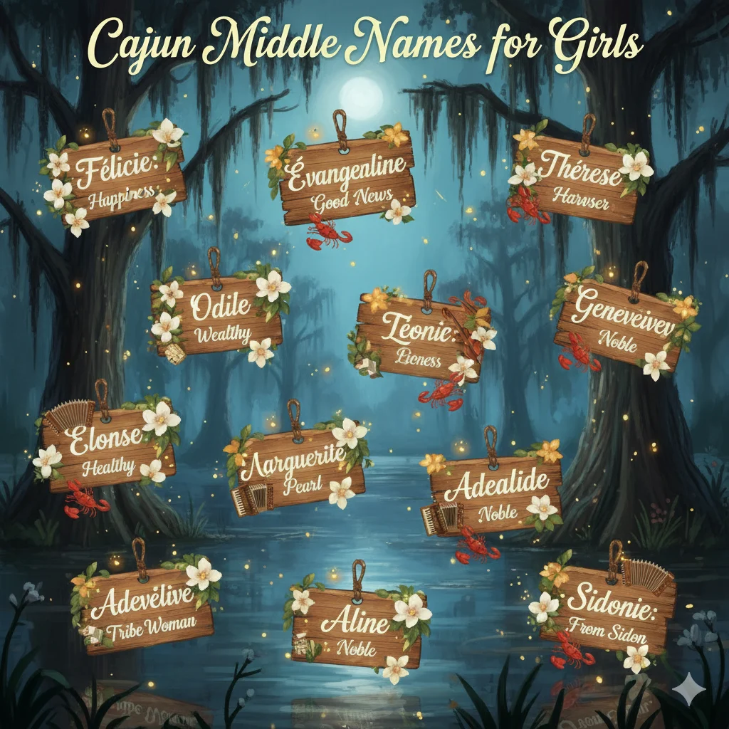 Cajun Middle Names for Girls