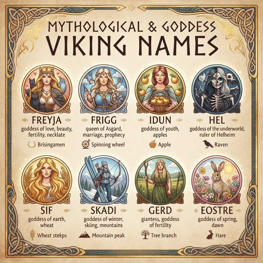Mythological & Goddess Viking Names