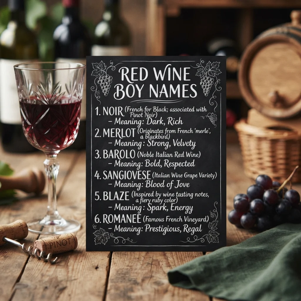 Red Wine Boy Names