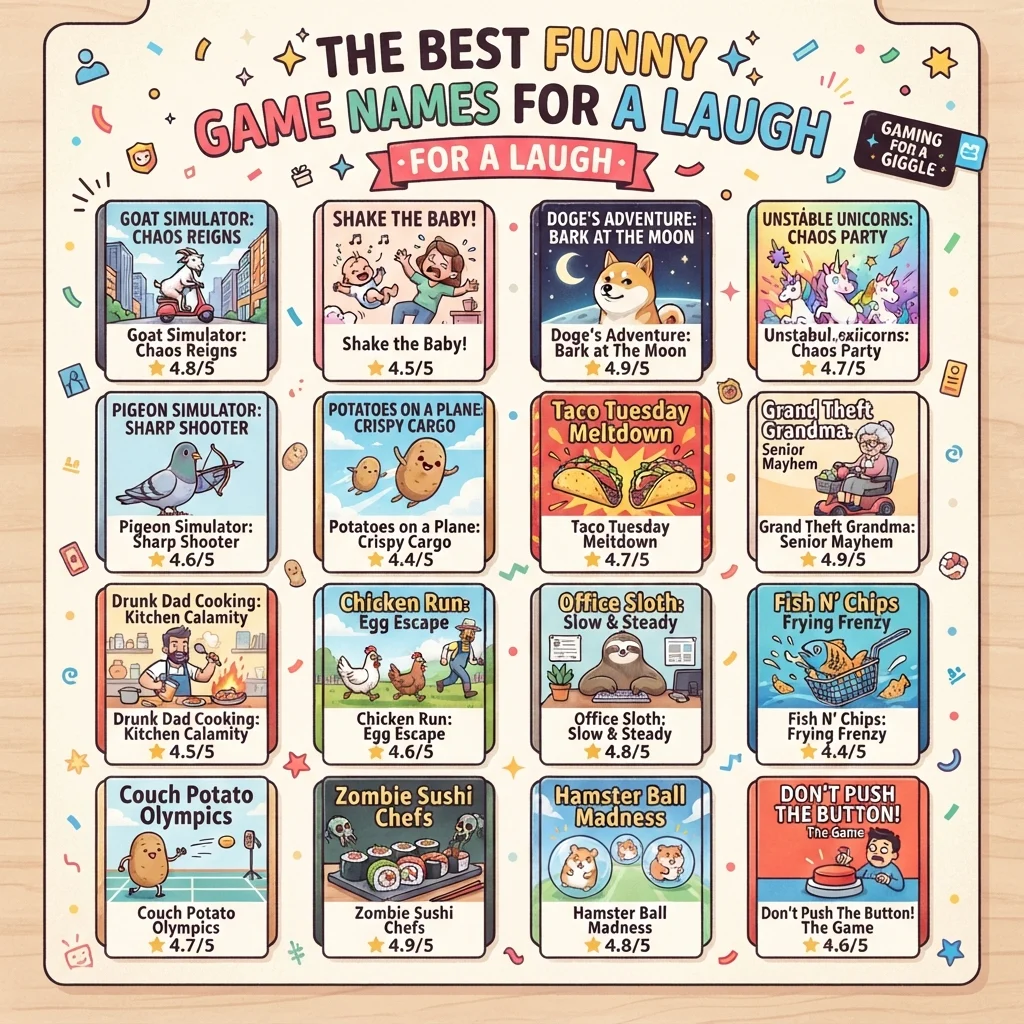 The Best Funny Game Names for a Laugh