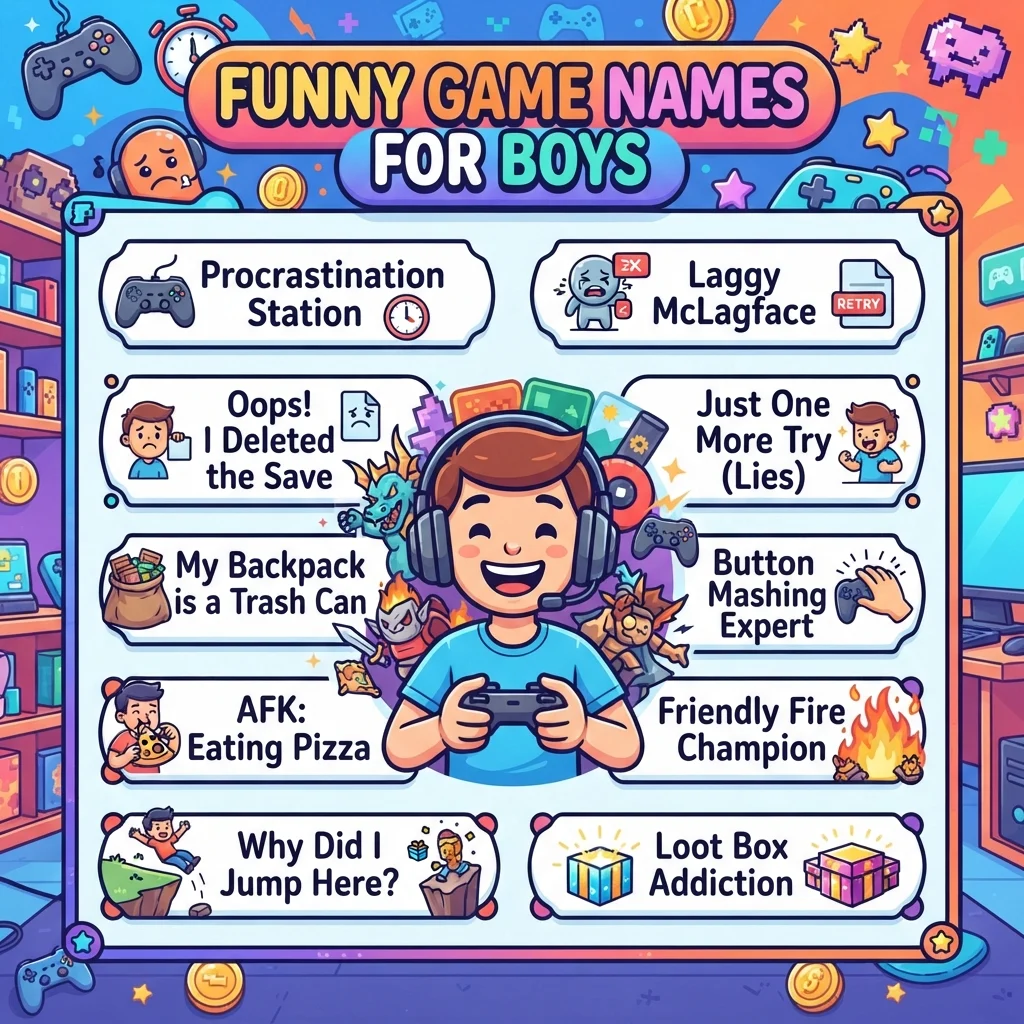Funny Game Names for Boys