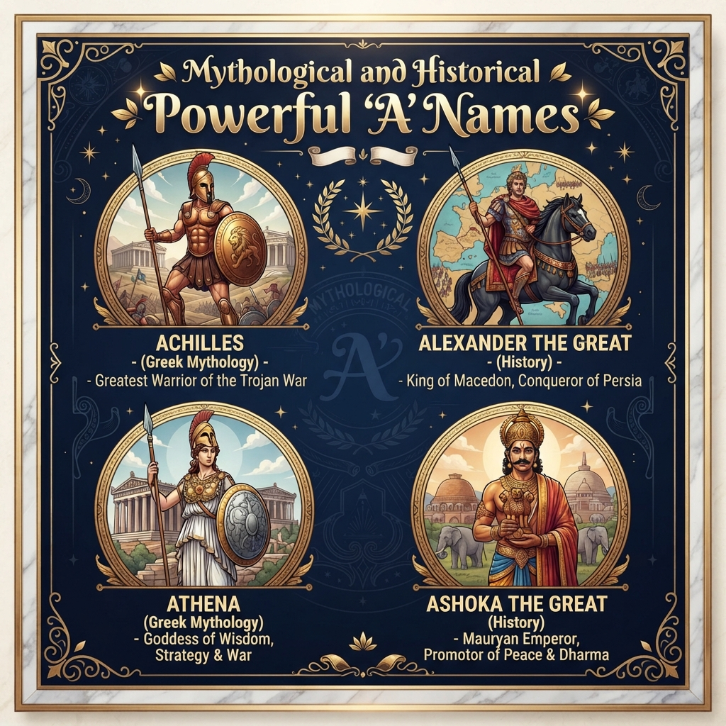 Mythological and Historical Powerful A Names